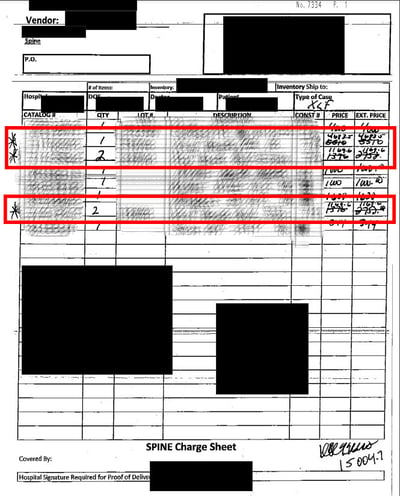 Redacted Bill Sheet 1-1