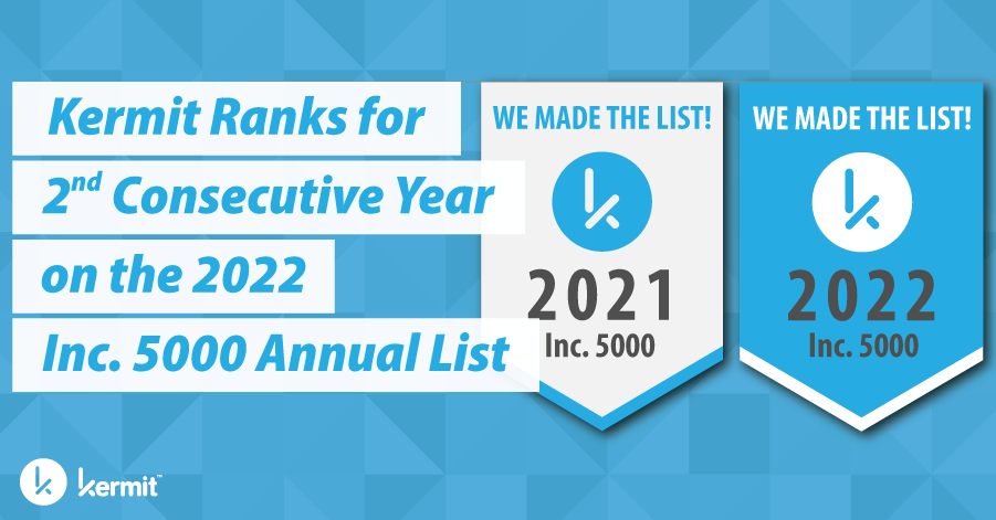 Kermit Ranks for Second Consecutive Year on the 2022 Inc. 5000 Annual List